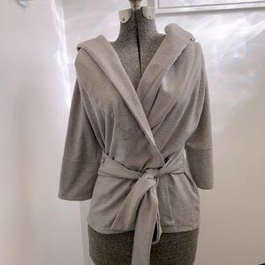 Xtaren open front sweater with hood